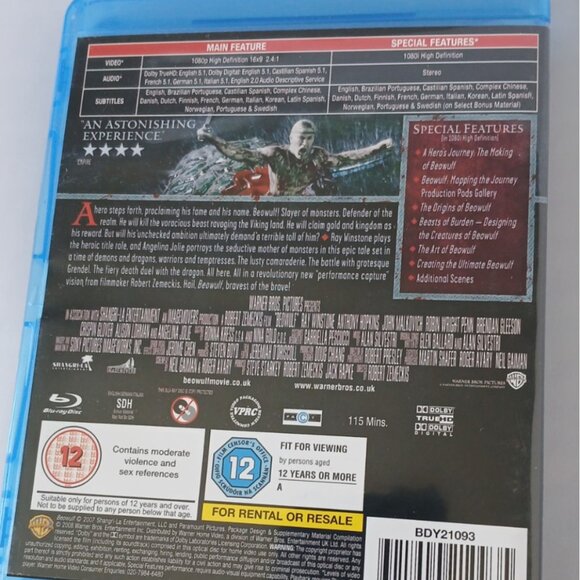 1/$7… 2/$12… 3/$15… 5/$20 🎥 DVD Movies, films, películas ✨Beowulf - Picture 2 of 2